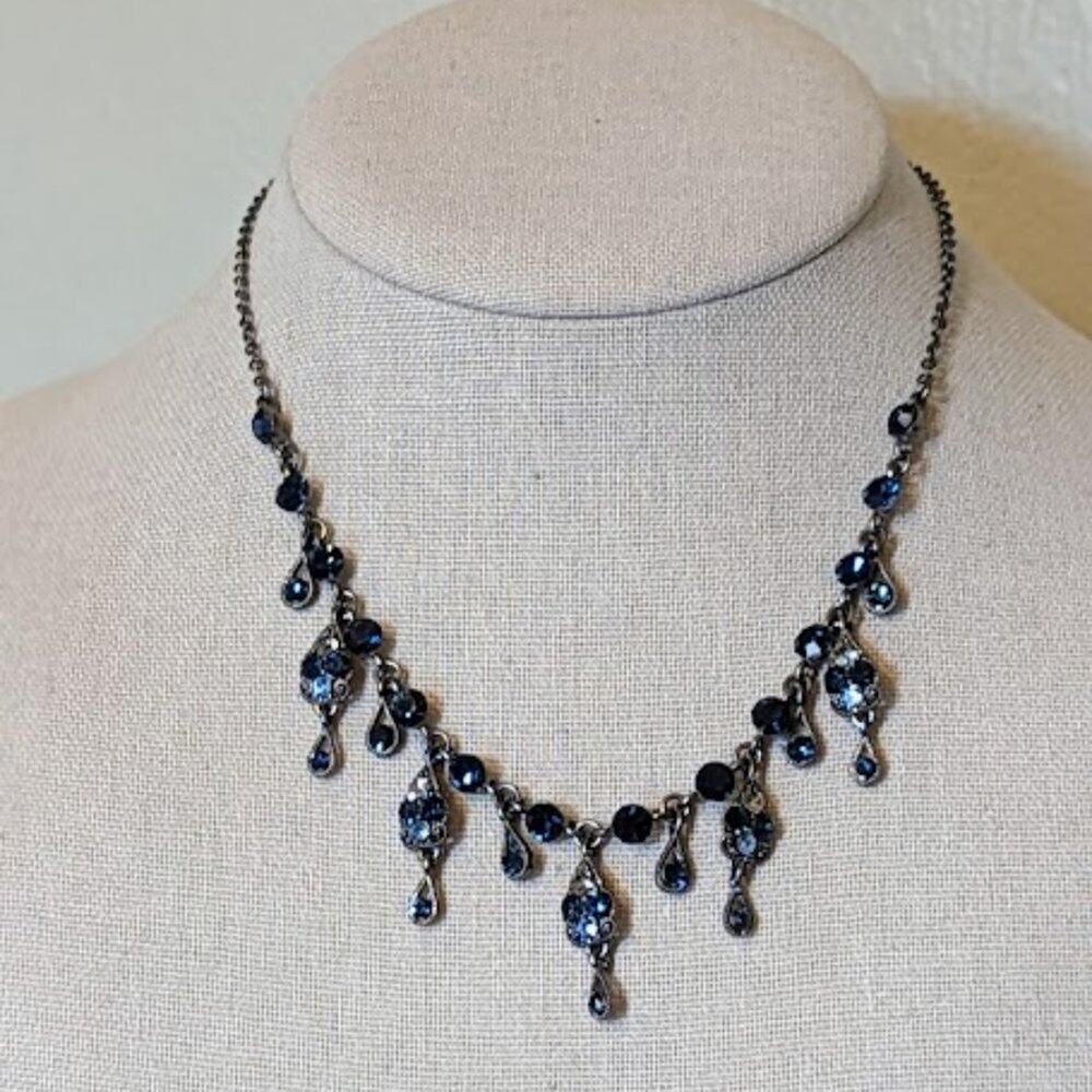 VCLM Delicate Blue Dangle Necklace - Picture 5 of 9